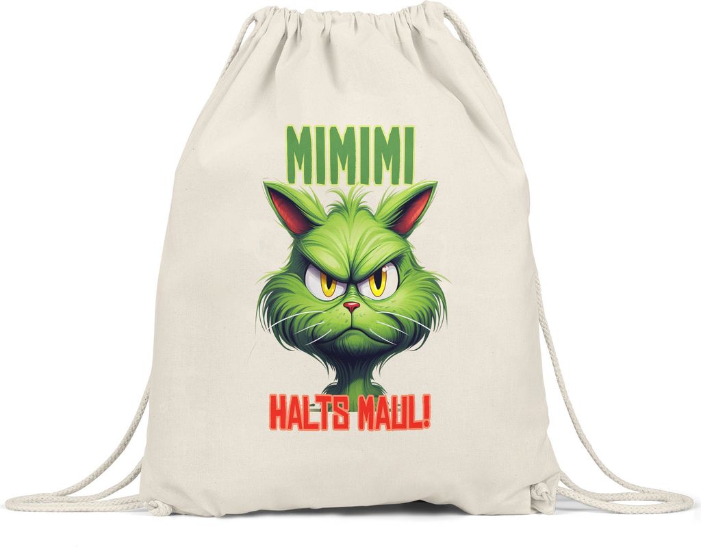 Mimimi Halts Maul Turnbeutel Weihnachten Cat Katze Nörgeln Sarkasmus Geschenk