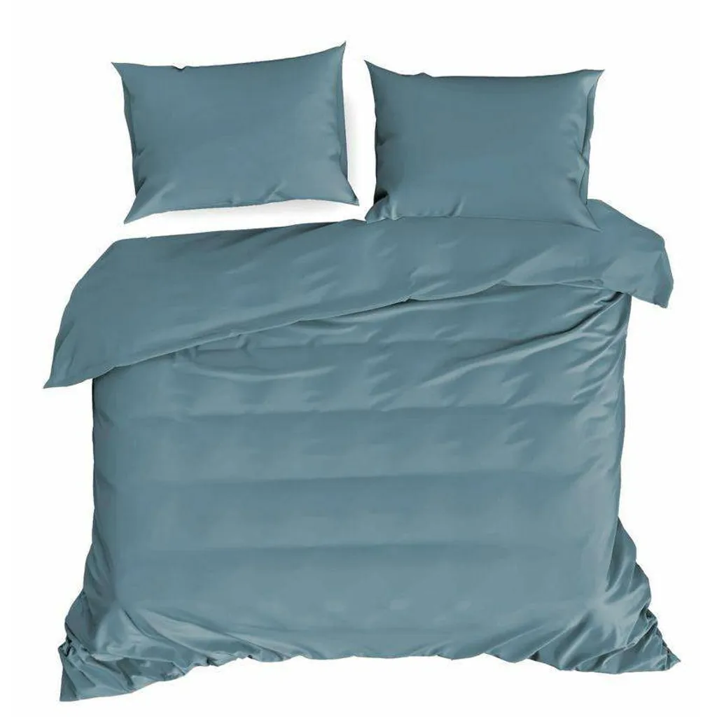 Set Letto NOVA3 180x200 Petrolio - Eleganza in Satén di Cotone