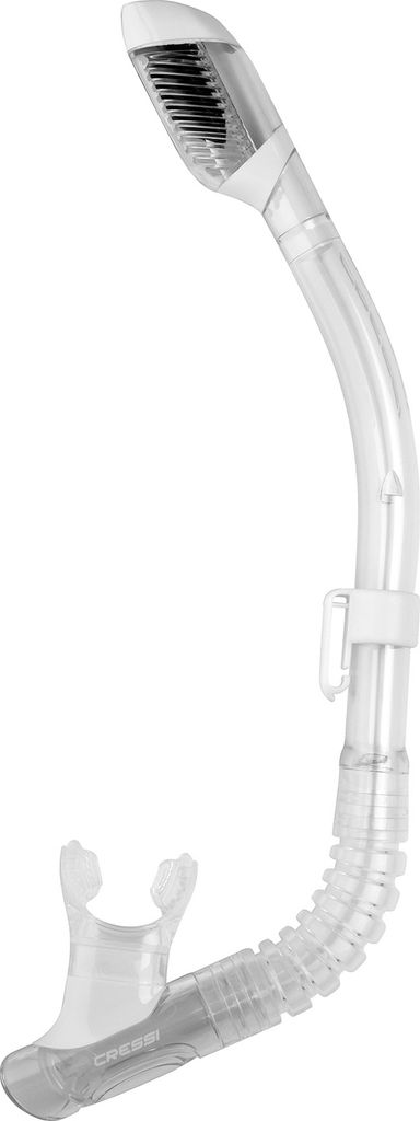 Cressi Mini Dry Junior Schnorchel für Kinder, Farbe:grau/silber