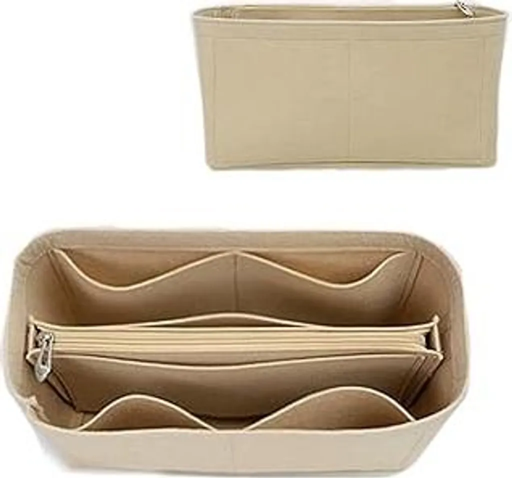 Offerta Organizer Borsa Mausouca Beige Feltro con Cerniera