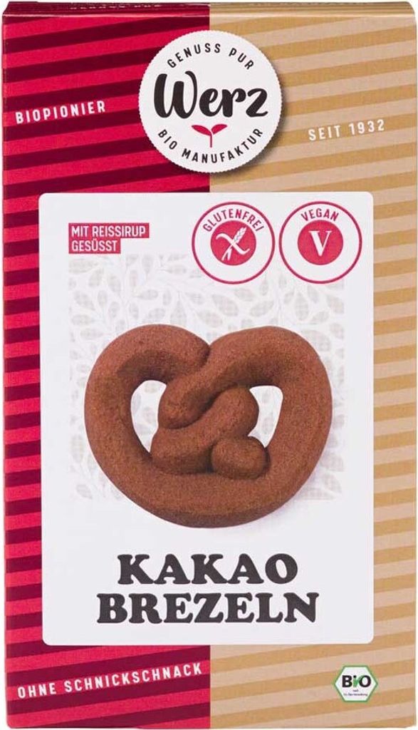 Bretzels de riz au chocolat - sans gluten 125g Image du produit 
