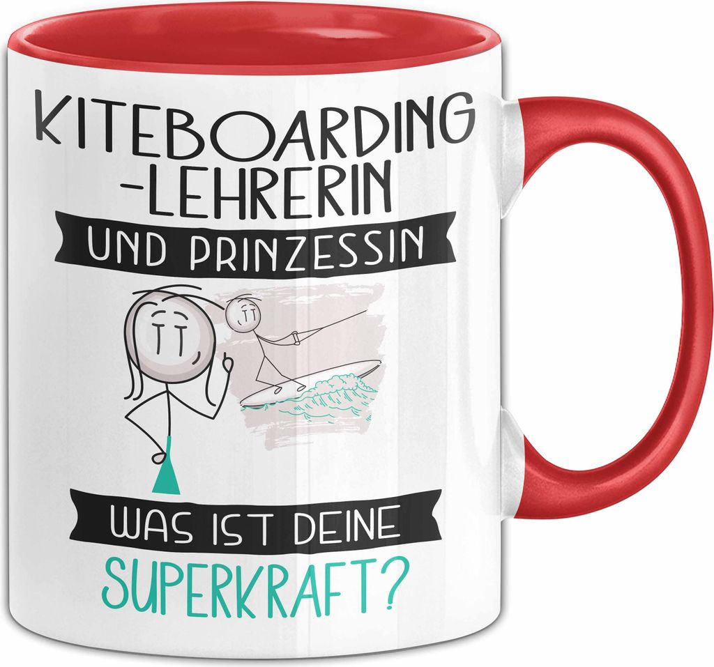 Kiteboarding-Lehrerin Und Prinzessin Tasse Geschenk Für Produktbild 