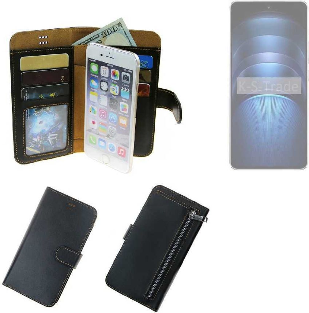 K-S-Trade Schutz Hülle kompatibel mit Vivo iQOO Neo9s Pro+ Klapphülle Case Phone cover Slim Handytasche Handy Hülle schwarz aus Kunstleder (1 Stk)