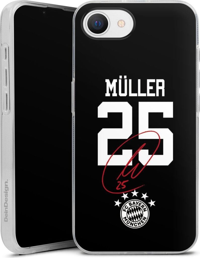 DeinDesign Handyhülle für Apple iPhone 16e Silikon Hülle Case Smartphone Schutzhülle FC Bayern München FCB Thomas Müller