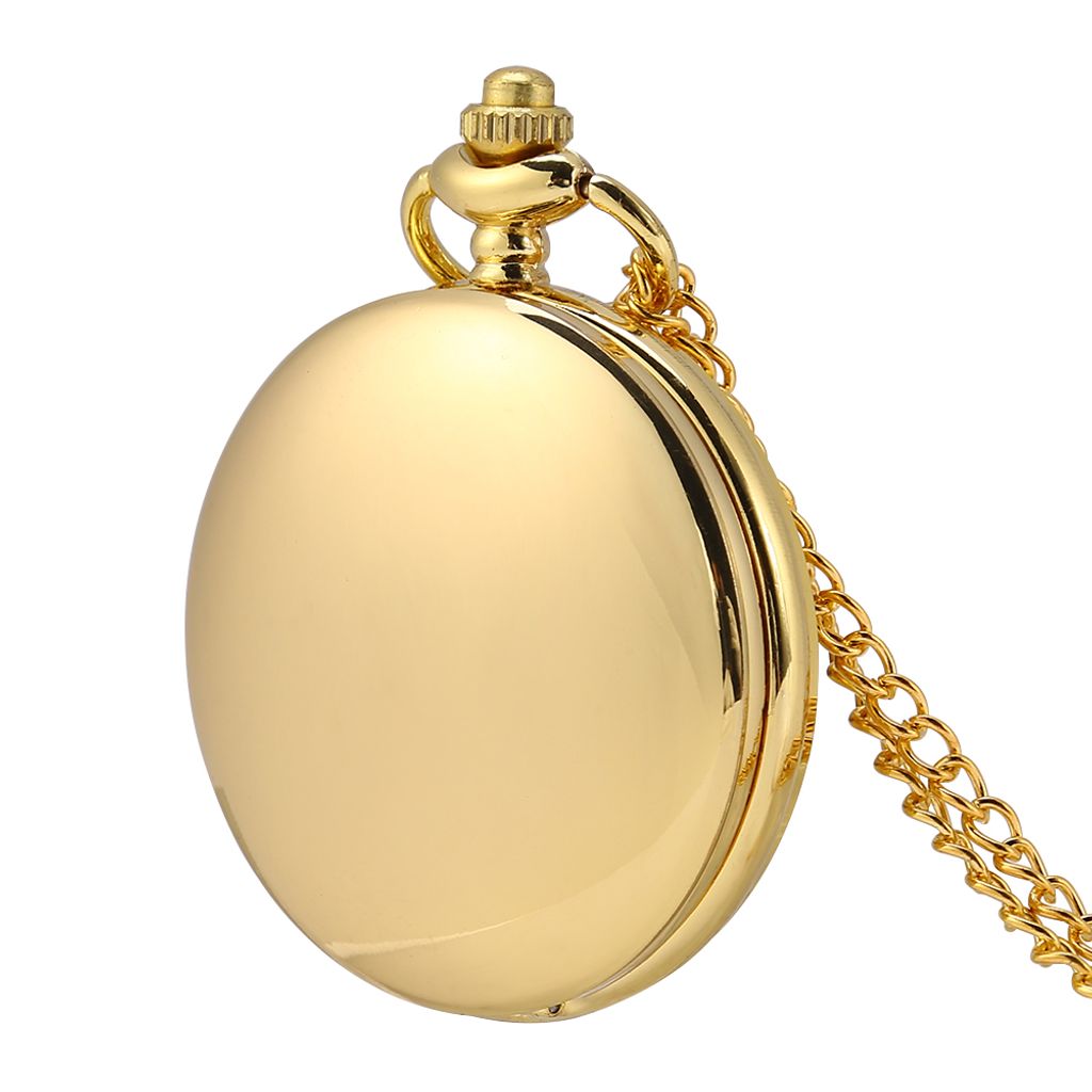 Klassische analoge Taschenuhr mit Quarzwerk und glattem Produktbild 8