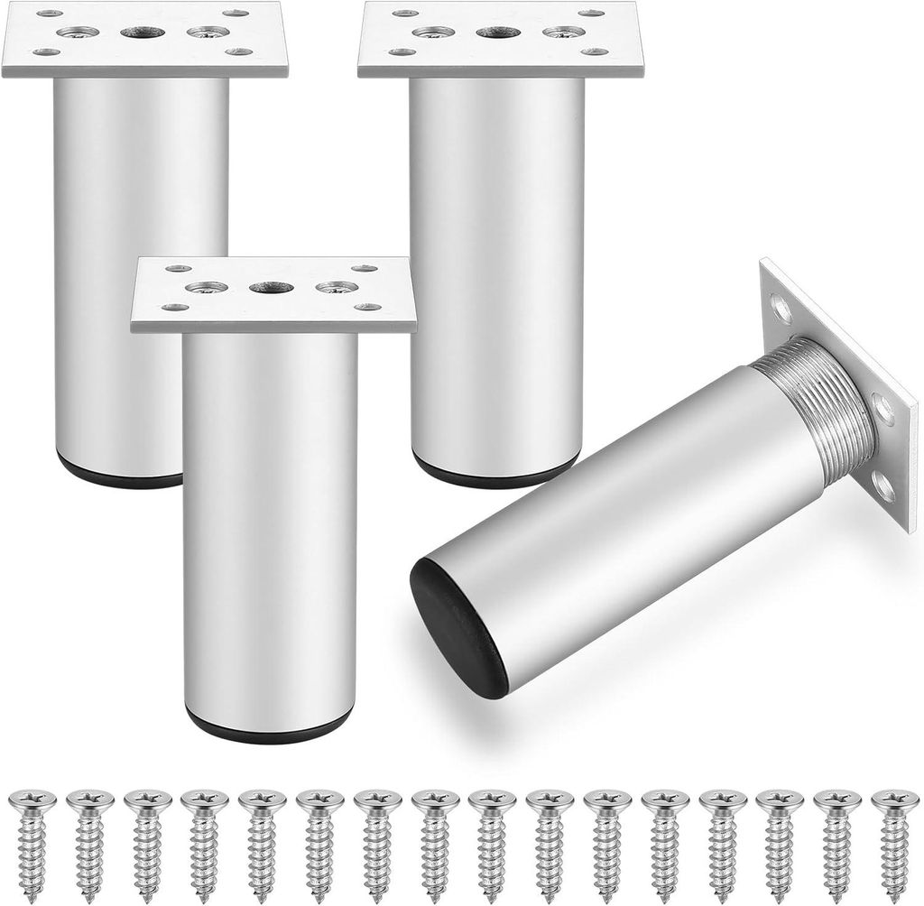 M?belbeine, 15 cm, Tischbeine, Schrankbeine aus Aluminiumlegierung, Tischbeine, Beine fš¹r M?bel, Sofa, Kleiderschrank, Kš¹chenschr?nke, mit Sc...