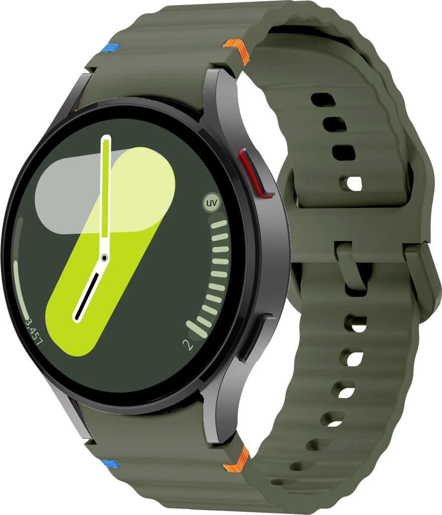 Strap-it Silikon-Armband mit Wellenmuster – passend für Samsung Galaxy Watch 7 (40&44mm) / 6 / 6 Classic / 5 / 5 Pro / 4 / 4 Classic / FE – Ar...
