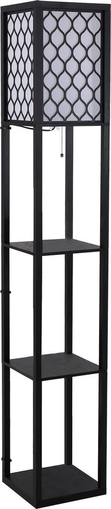 Stehlampe Wohnzimmer mit Regal, Stehleuchte Standleuchte mit E27 Fassung für Wohnzimmer Schlafzimmer, exkl. Glühbirne