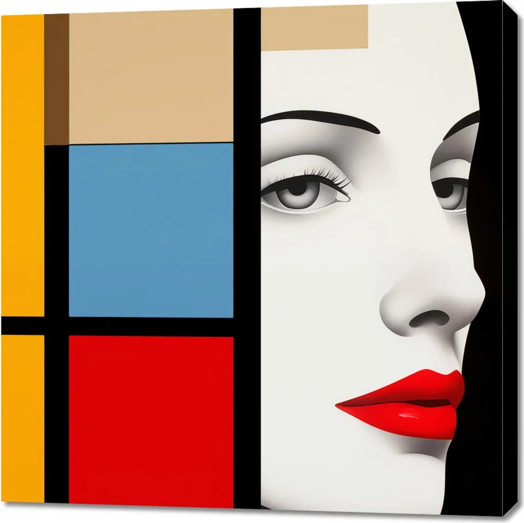 Tableau pour Salon Moderne Vue géométrique 90x90 cm - Ambiance Zen Chic