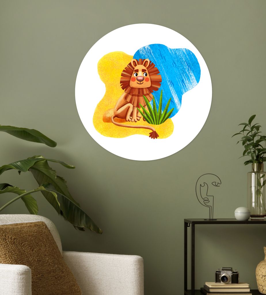 MuchoWow - Wand Kreis - Wand Bild - Foto Tapete - Selbstklebende - Wohnzimmerdekoration - Wand Dekoration - Kinderzimmer