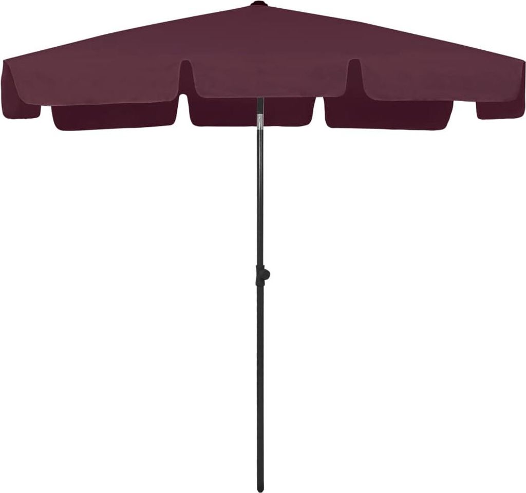 vidaXL Strandschirm Bordeauxrot 200x125 cm Produktbild 