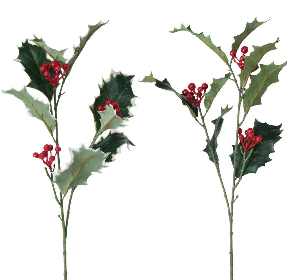Boltze Wohndeko Zweig Stechpalme mit roten Beeren H50cm