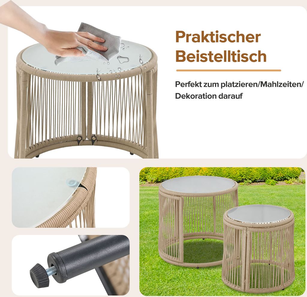Flieks Gartenlounge Set 6-Sitzer, Gartenmöbel Sets mit 2 Produktbild 5