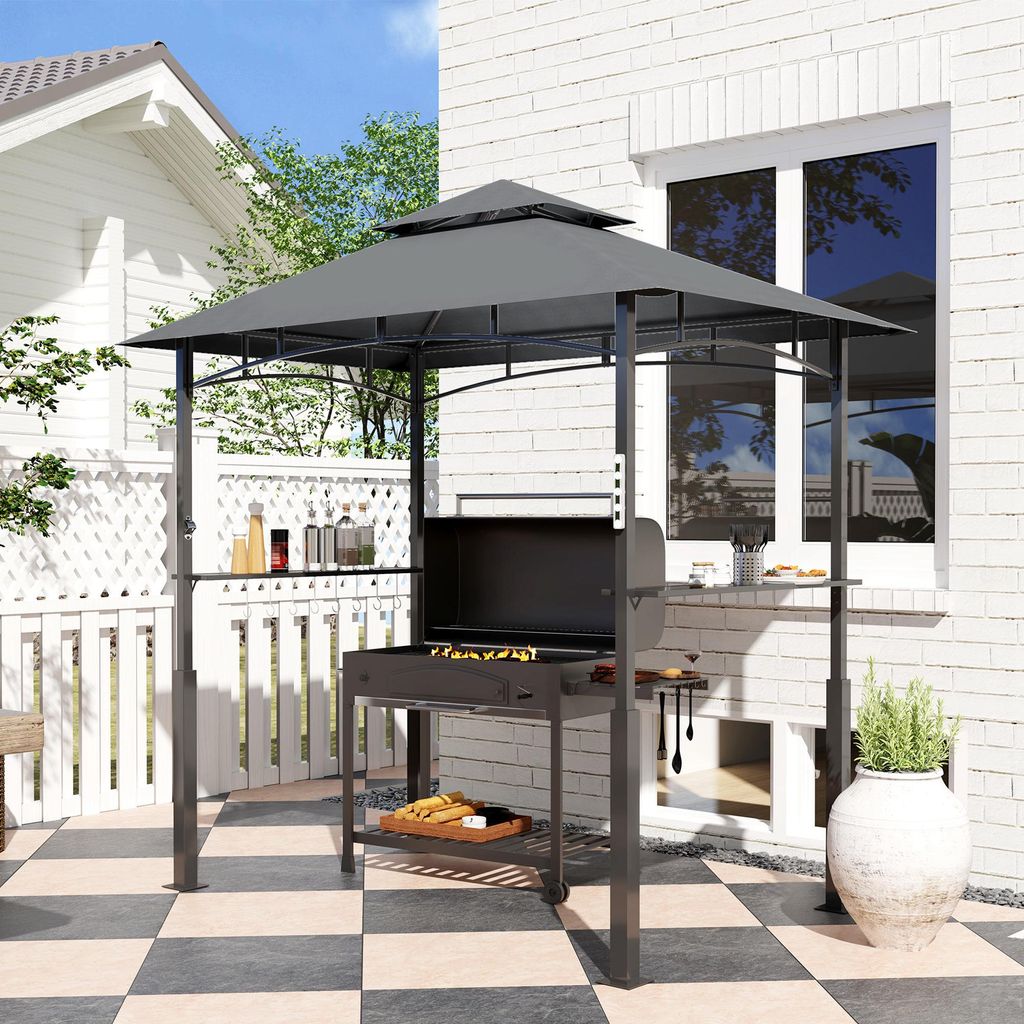 Grillpavillon mit LED-Licht, Gartengrillzelt Produktbild 