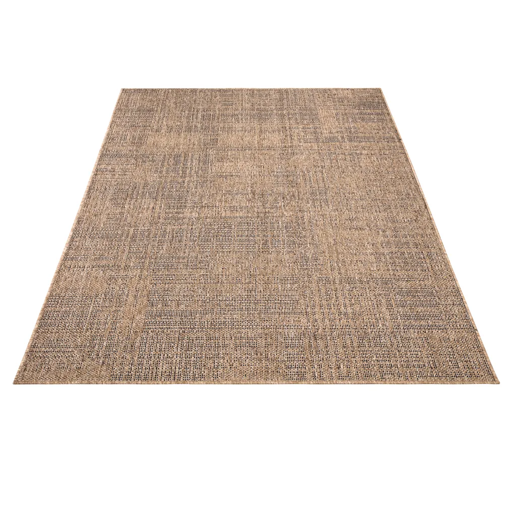 Tapis extérieur aspect jute 120x160 cm imperméable et anti-UV chic
