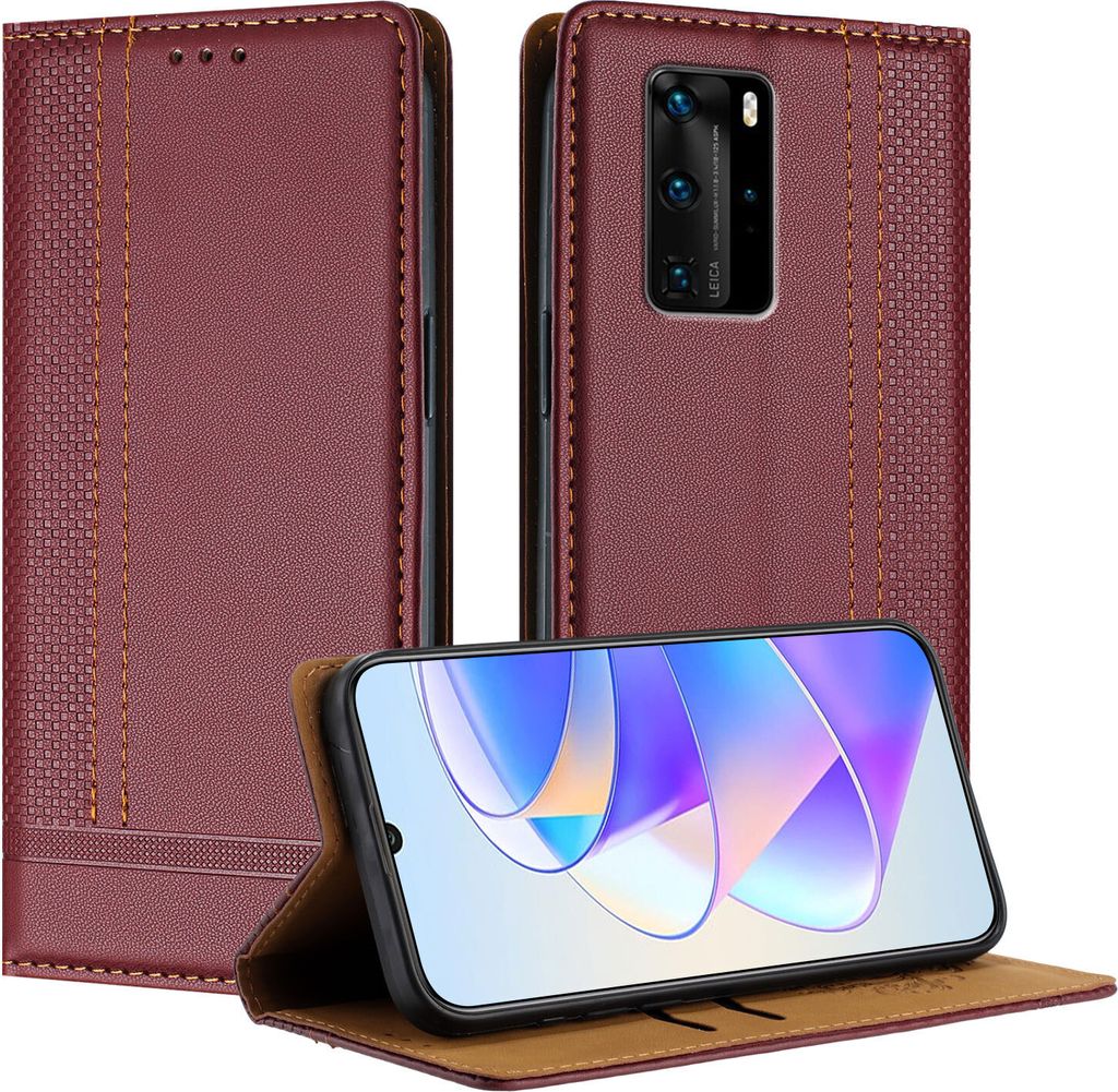 Handyhülle für Huawei P40 Pro Leder Flip Klappbare Produktbild 