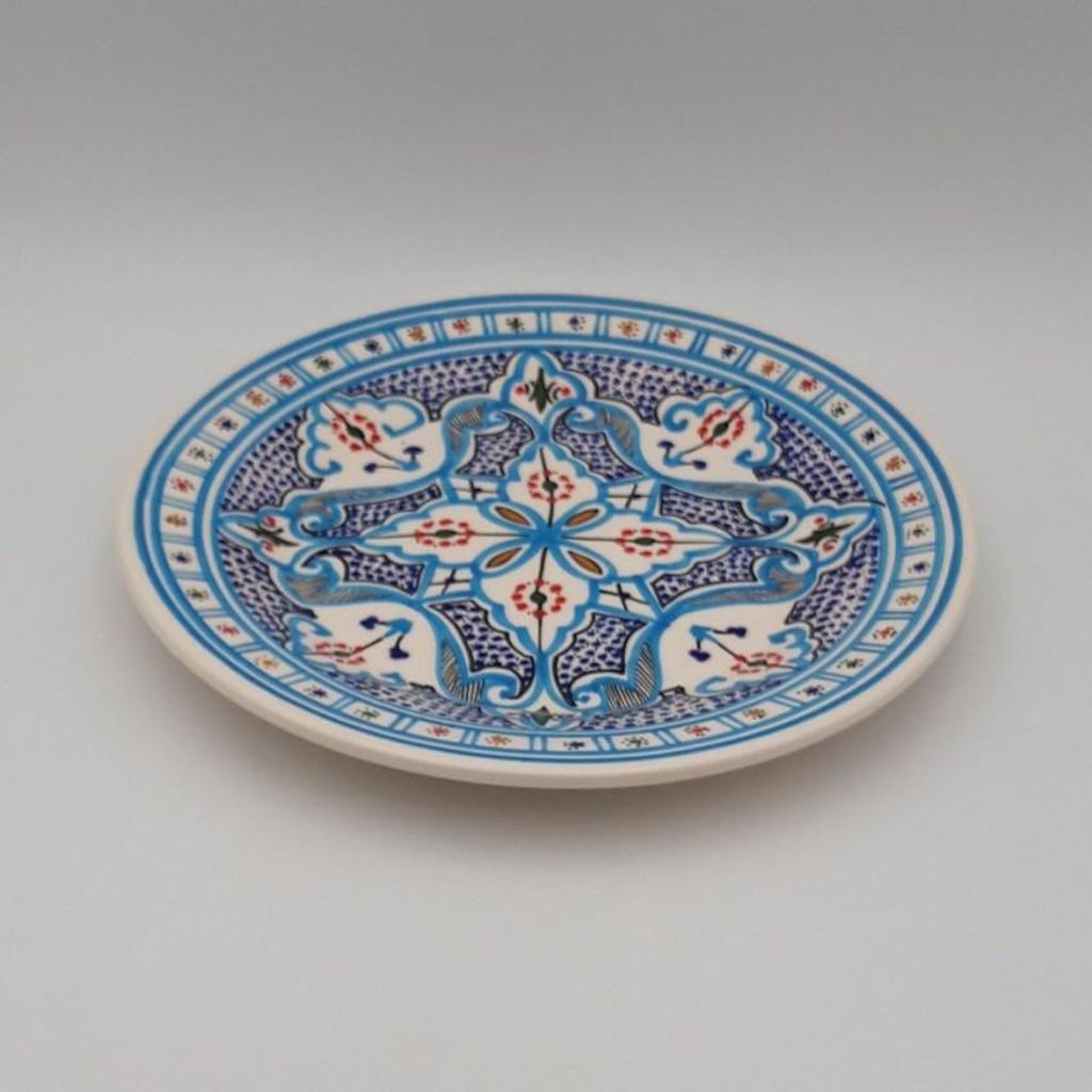 Assiette plate Marocain turquoise - D 24 cm Image du produit 
