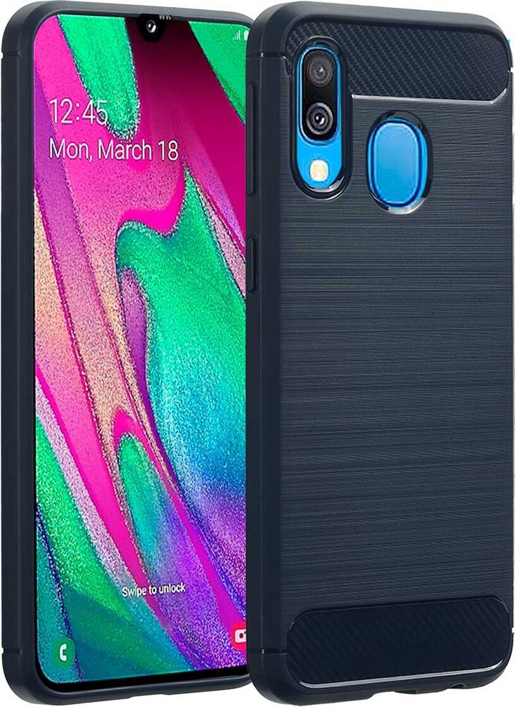 imoshion Brushed Back Cover Samsung Galaxy A40 - Dunkelblau Produktbild 