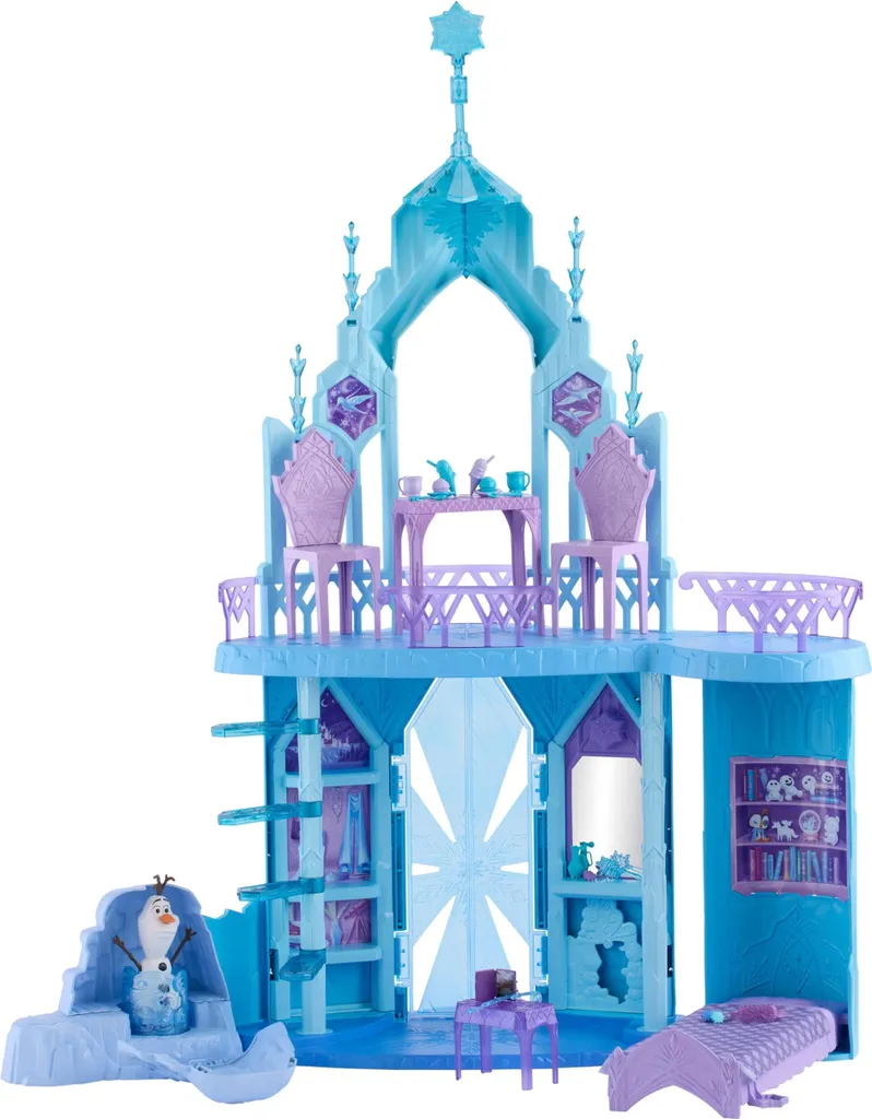 Palais de glace Elsa interactif avec Olaf et accessoires de décoration