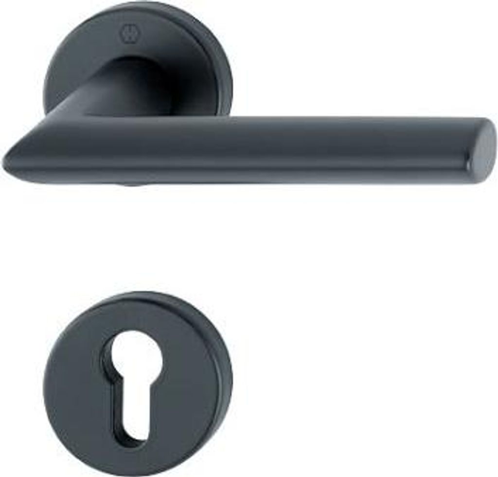 Paar Türdrücker auf Rosette Stockholm HOPPE 1140/42K/42KS Schwarz matt - Schlüssel i - 11688464