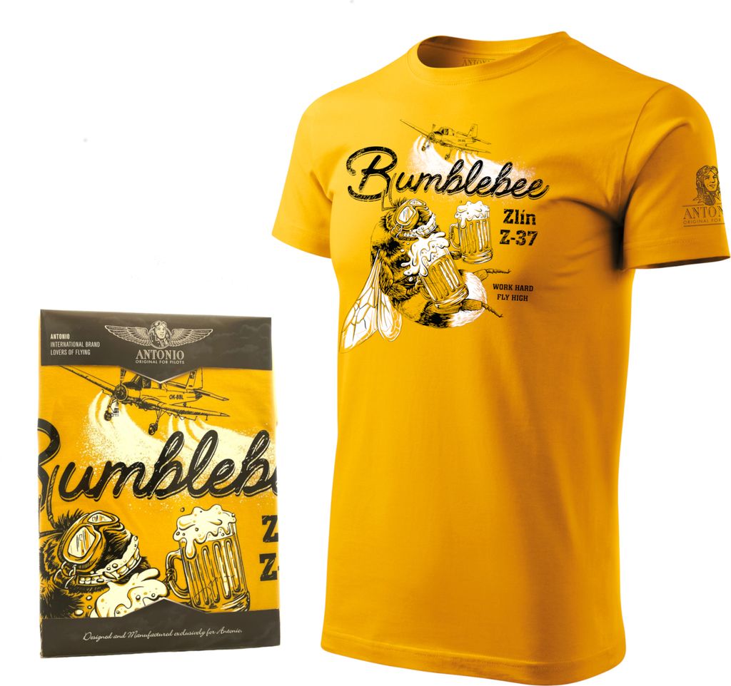 T-Shirt mit Sprühflugzeug Zlin Z-37 BUMBLEBEE (XXL)