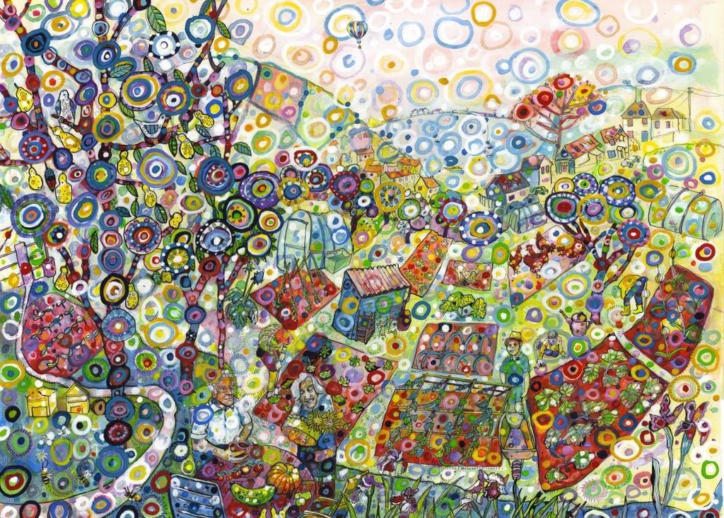 Grafika Puzzle Country Allotment - 500 Teile Puzzle