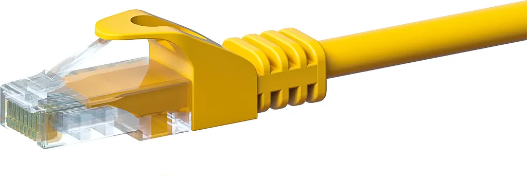 Cavo Patch CAT 5e Giallo 0.25m CCA - Cavo di Rete per Reti Aziendali