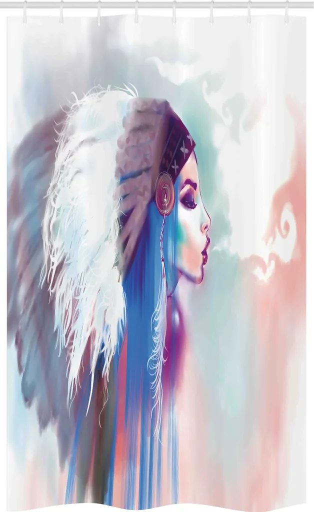 Tenda Doccia Etnica 120x180 cm ABAKUHAUS - Sogno Nativo Americano