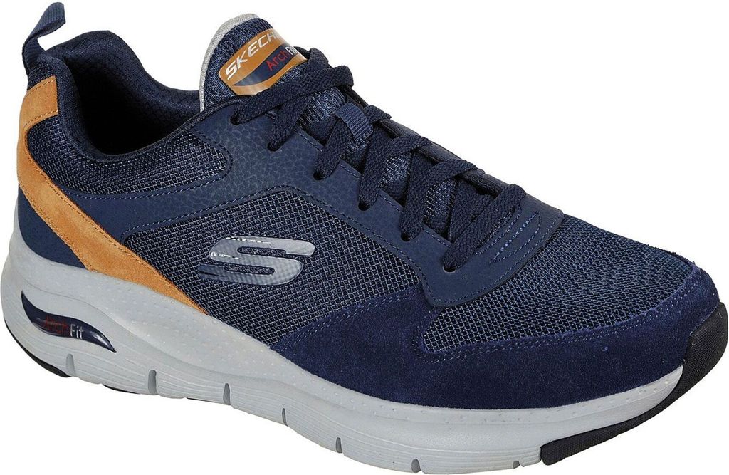 Skechers Arch Fit Servitica Herren Mesh Sneakers blau