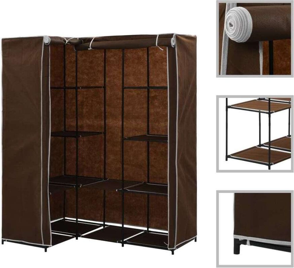 Eckkleiderschrank Braun 130 x 87 x 169 cm