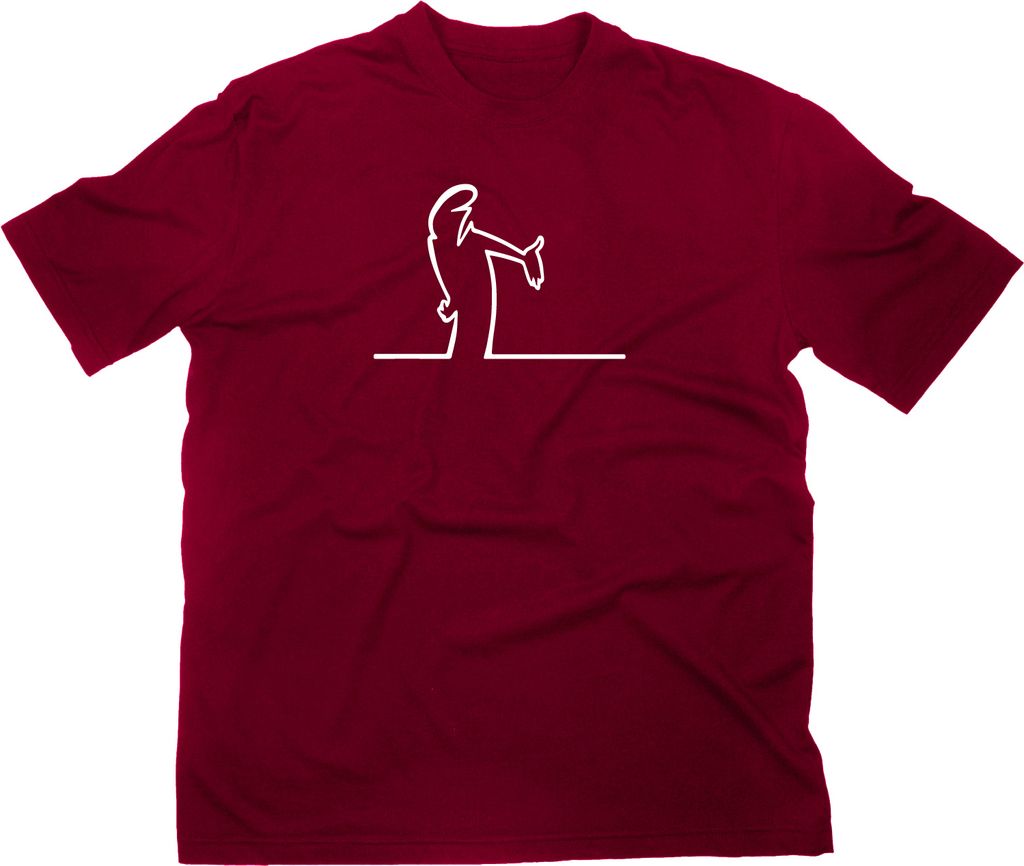 Styletex23 T-Shirt #2 La Linea Lui Fun Kult, maroon, L