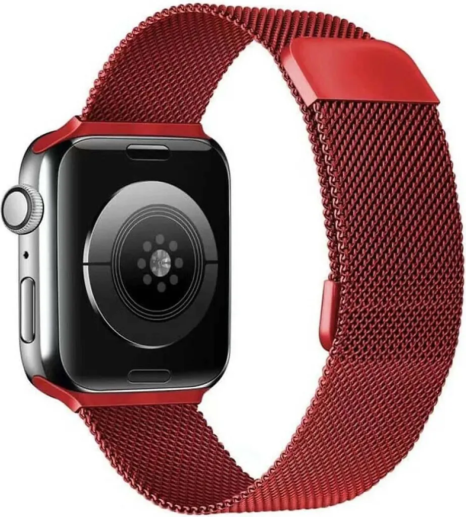 Cinturino Eko Acciaio Rosso Milanese per iWatch 38/40/41mm