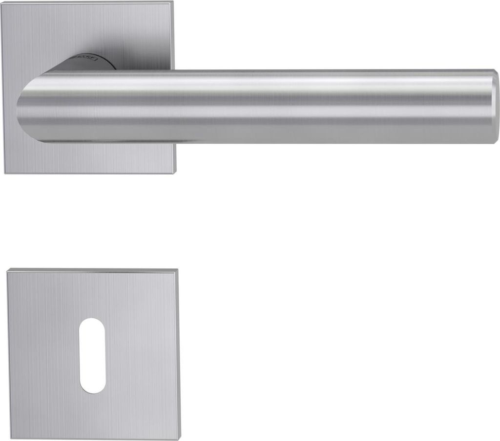 Griffwerk VAYA 128 LUCIA fast2fix Fast2Fix GK3 Rosetten eckig Buntbart Edelstahl matt