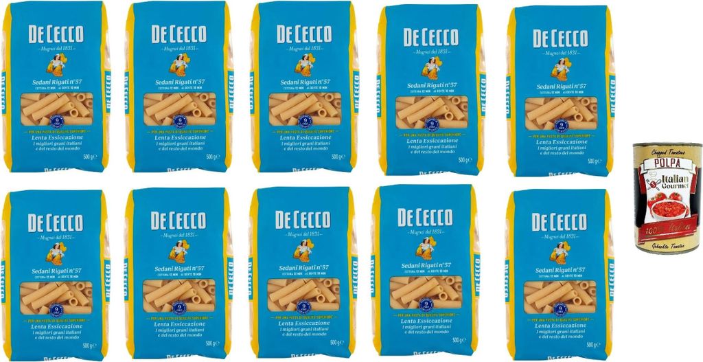 De Cecco Sedani Rigati N°57, 100% Italienisch Pasta Nudeln Produktbild 