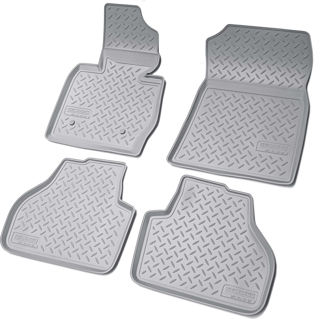 3D Gummi Fussmatten für BMW X3 F25 | BJ 2010 - 2017 | grau mit Rand