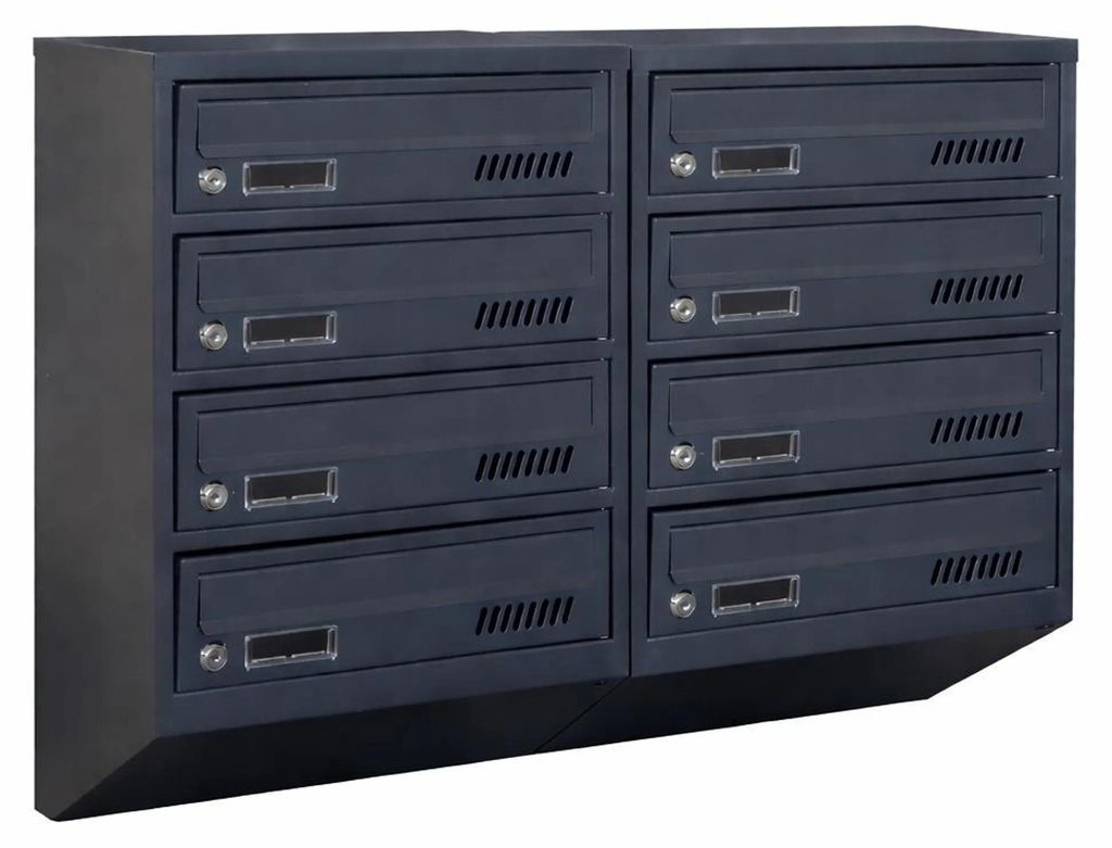 Cassette postali condominiali GDS antracite RAL 7016, 8 Immagine del prodotto 