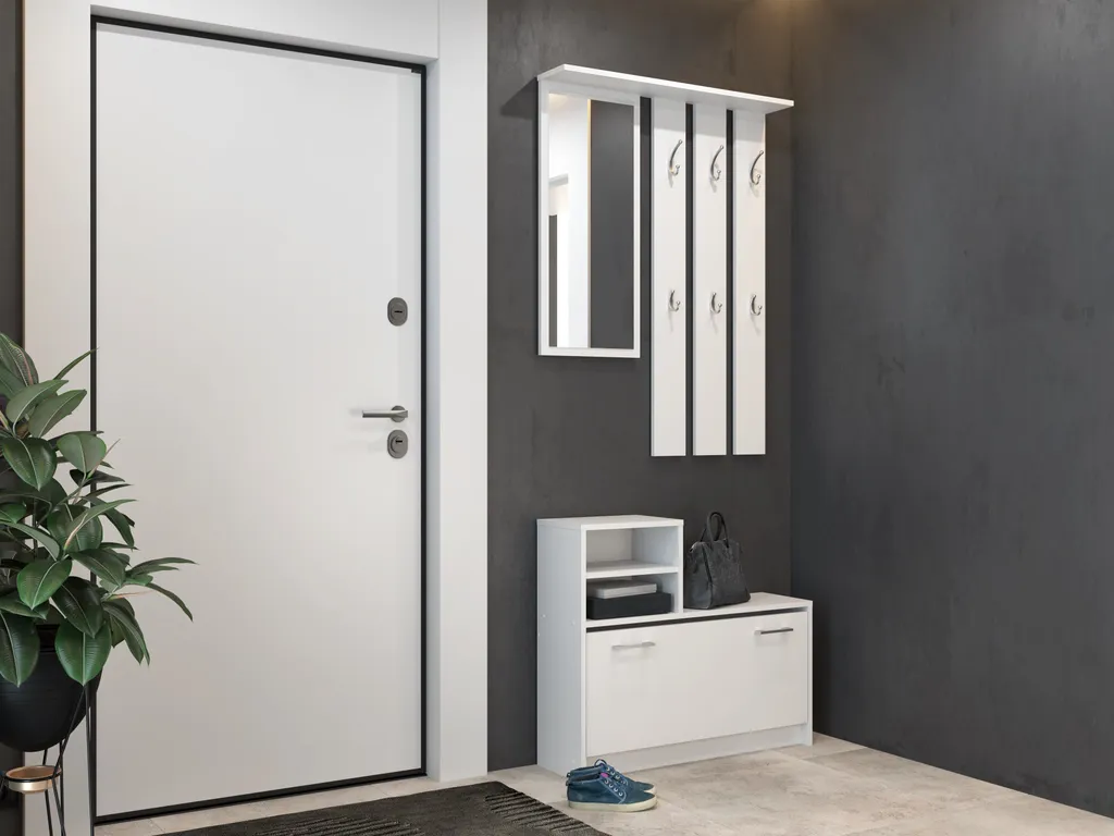 Parete PRIIT Bianca per Ingresso: Design Urban Chic a Prezzo Smart - 2