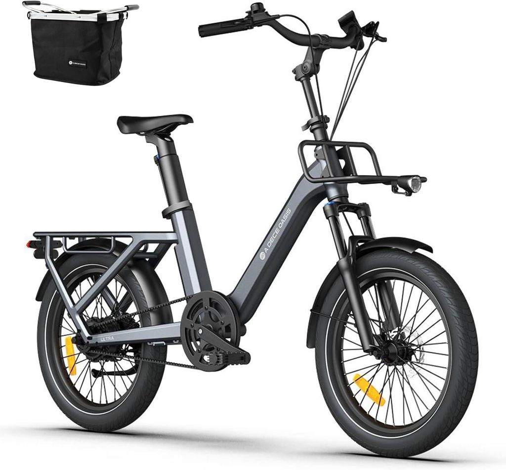ADO E-Bike Air One Ultra, Elektrofahrrad,BAFANG Motor,Riemenantrieb,Dual-Modus-Umschaltung,20 Zoll, 3 Gang,ebike Damen/Herren