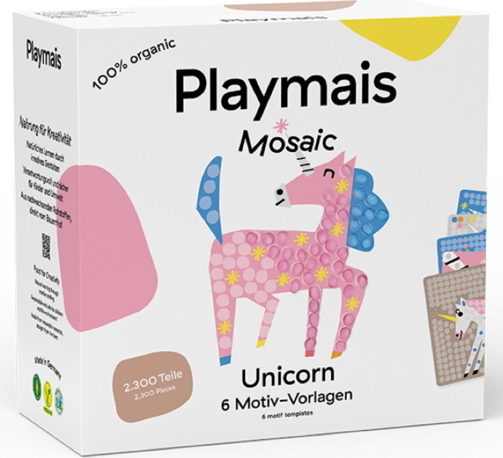 PlayMais Bastel Kreativität Bastelset Mosaic 2300 Unicorn Einhorn ab 5 Jahren 160967