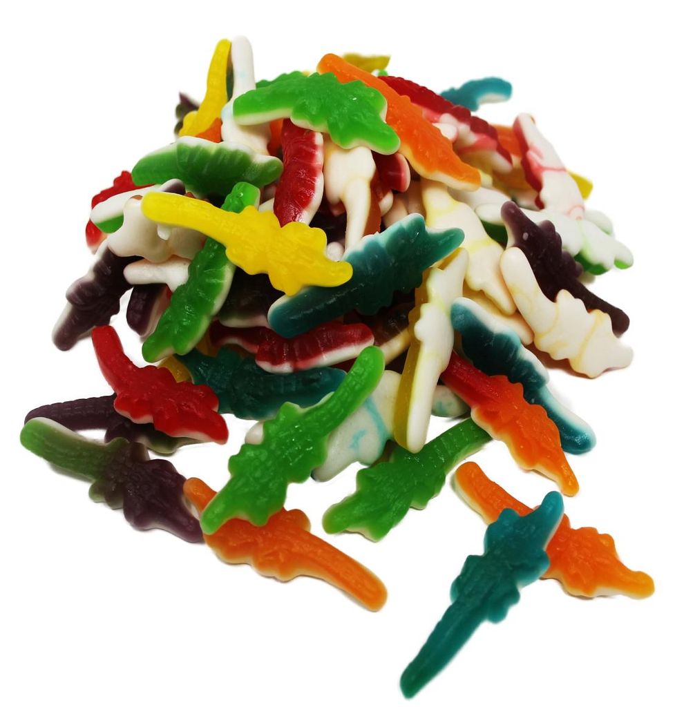Produktbild Fruchtgummi Krokodile mit weichem Schaumzuckerboden Halal 1000g