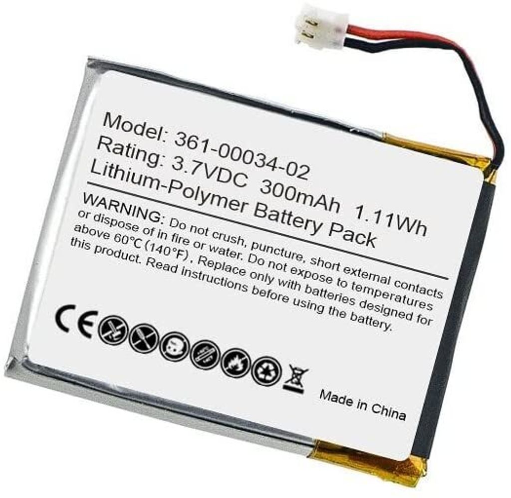 Akku 3.7V 300mAh1.11Wh 361-00034-02 Kompatibel mit Garmin Produktbild 
