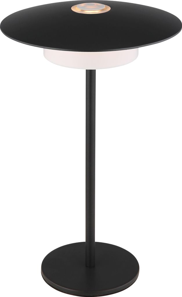 Globo Kyler LED Tischleuchte 3W CCT IP44 Schwarz Matt, Metall Memoryfunktion Ø18cm 21024S