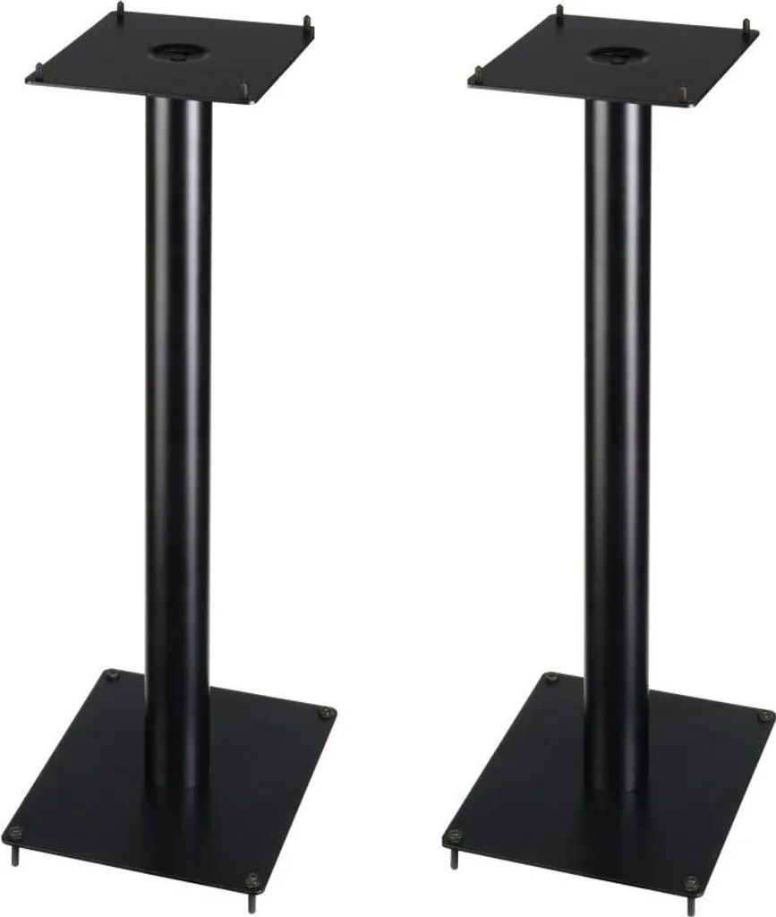 Support de haut-parleur AQ S19/60 en métal noir robuste - Hauteur 60 cm