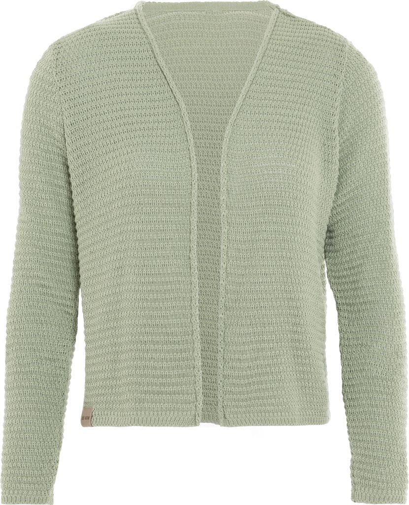 Knit Factory Isa Kurze Strickjacke - Sage Green - 40/42