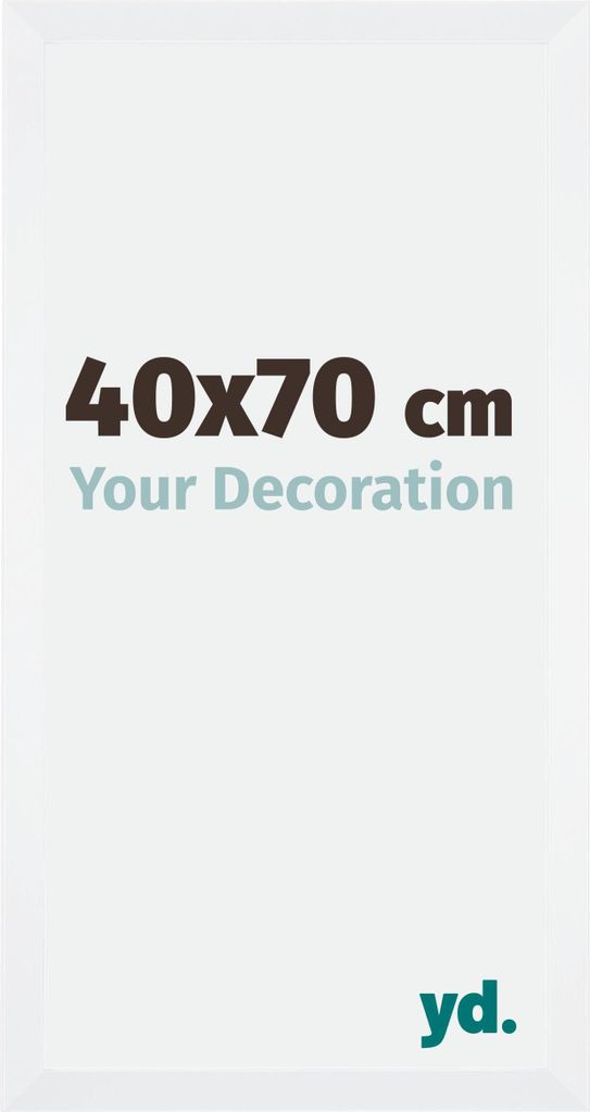 Bilderrahmen, 40x70 cm, Weiß Matt, MDF, Catania