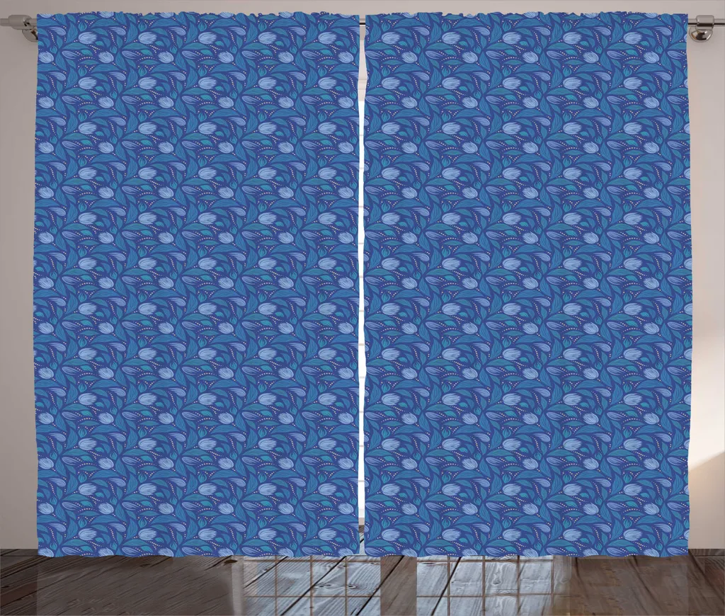 Rideau Universel Anti-Regards Motif Floral 280 x 225 cm Facile à Poser