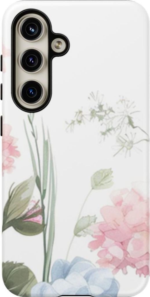Aquarell-Hortensien in Blau und Rosa – Hülle Kompatibel mit Galaxy S24