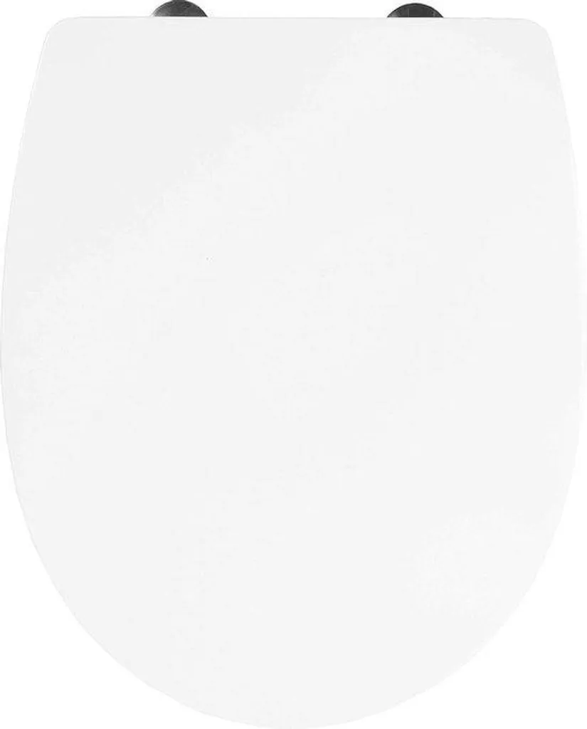 Siège de WC blanc universel en résine thermoplastique facile à poser