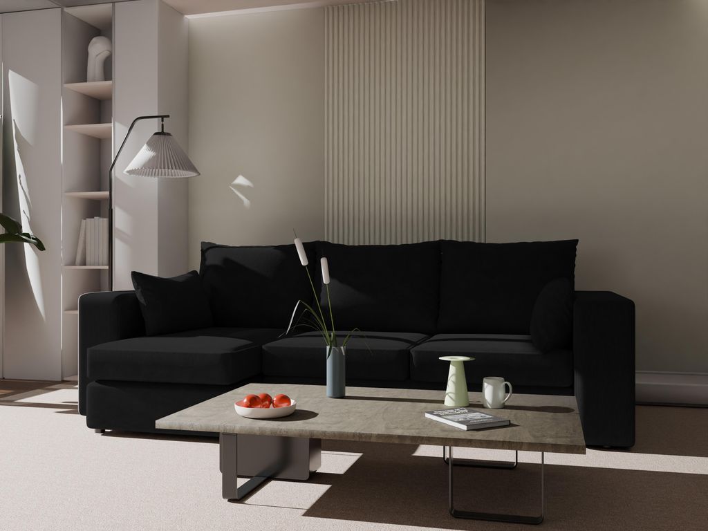 4ALL HOME Ecksofa mit Schlaffunktion Paco 246x145 cm - Couch - Sofa mit Bettkasten - Eckcouch - L-Form - Schlaffsofa - Schlafsofa mit Bettkasten - ...