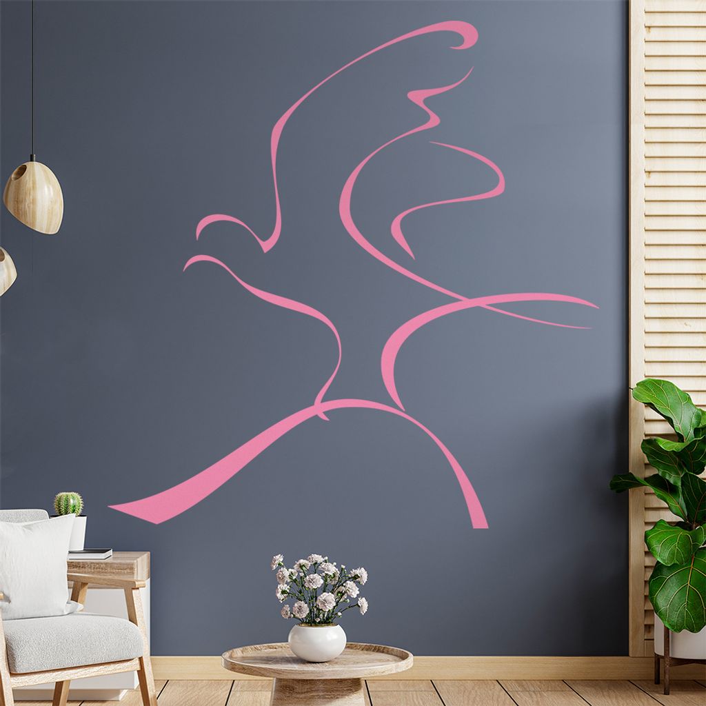 Taube Linien Wandtattoo in 6 Größen - Wandaufkleber Wall Sticker - Dekoration, Küche, Wohnzimmer, Schlafzimmer, Badezimmer